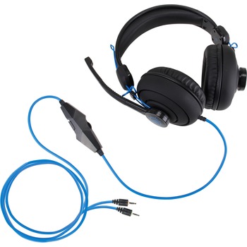 Enhance Stereo Headset, Noise Canceling, 8.66 ft Cable, Black