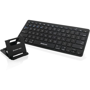 Iogear Slim Multi-Link Bluetooth Keyboard with Stand - Wireless Connectivity - 78 Key - English (US) - Scissors Keyswitch