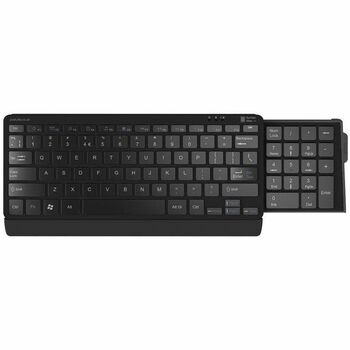 Posturite Number Slide Compact Keyboard - Wireless Connectivity - Android, Mac, PC, iOS - Black