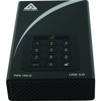 Apricorn, Inc Aegis Padlock 8 TB Desktop Hard Drive - 3.5&quot; External - USB 3.0 - 8 MB Buffer - 1 Year Warranty