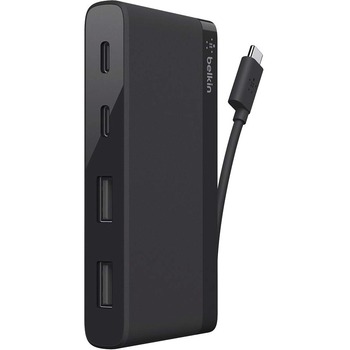Belkin USB-C 4-Port Mini Hub, External, 4 USB 3.0 Port(s)