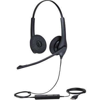 Jabra BIZ 1500 Headset, Stereo, USB, Wired, 7.55 &#39; Cable, Noise Canceling