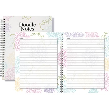 House of Doolittle Hardcover Whimsical Floral Notebook, Ruled, Flower Pattern Paper, Flower Designed Cover