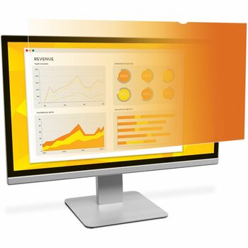3M Frameless Gold Privacy Filter, For 21.5&quot;, Widescreen, Monitor, 16:9 Aspect Ratio