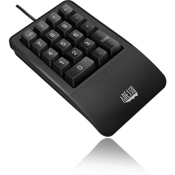 Adesso Antimicrobial Waterproof Numeric Keypad with Wrist Rest Support