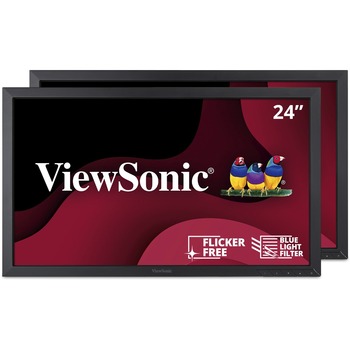 ViewSonic 24&quot; Full HD LED LCD Monitor, 16.7 Million Colors, 6.50 ms, DVI/VGA/DisplayPort