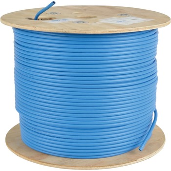 Tripp Lite by Eaton Cat6a 10G-Certified Solid Core UTP CMR PVC Bulk Ethernet Cable, 1000 ft. (304.8 m), Blue