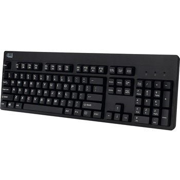 Adesso EasyTouch 630UB, Antimicrobial Waterproof Keyboard, Cable Connectivity, Black