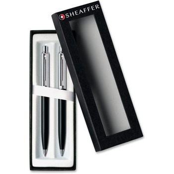 Sheaffer Resin Barrel Pen/Pencil Set, 0.7 mm Lead Size, Black Ink, Black Resin Barrel