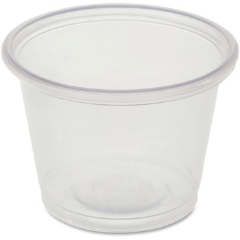 Genuine Joe Portion Cups, 1 oz, Plastic, Clear, 50/Bag, 50 Bags/Carton