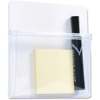 Tatco Magnetic Pouch, 1&quot; Height x 9.5&quot; Width x 12&quot; Depth, White, Plastic