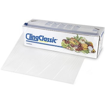 Webster Cling Classic Food Wrap, 18&quot; Width x 2000 ft Length, Dispenser, Plastic, Clear, 1 RL/CT