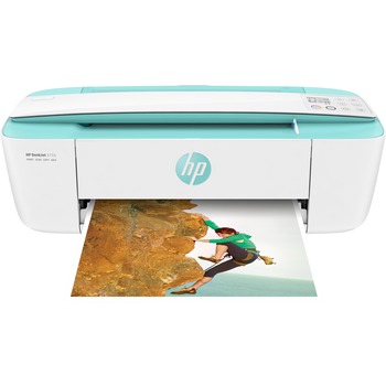 HP DeskJet 3755 All-in-One Printer, Copy/Fax/Print/Scan, Teal/White