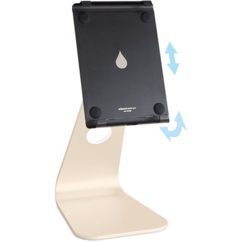 rain design mStand Tablet Pro 9.7&quot;- Gold - Up to 9.7&quot; Screen Support - 11.4&quot; Height x 5.7&quot; Width x 3.2&quot; Depth - Aluminum - Gold