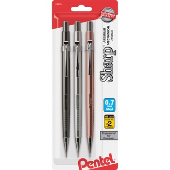 Pentel Sharp Mechanical Drafting Pencil, 0.7 mm,  Assorted Barrels