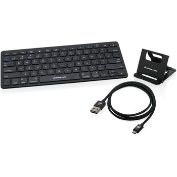 Iogear Slim Mobile Keyboard with Stand and Reversible Micro USB Cable