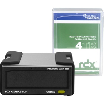 Overland-Tamdberg Tandberg RDX QuikStor 4 TB Hard Drive Cartridge - External - Black - USB 3.0 - 3 Year Warranty