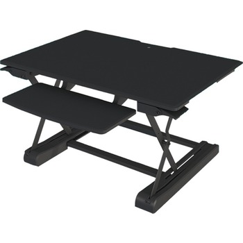 Amer Mounts Sit-Stand Integrated Desk Workstation, 23.9 in H x 19.1 in W, Black