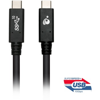 Iogear Smart USB-C to USB-C Cable with E-Marker, 3 &#39;, Black