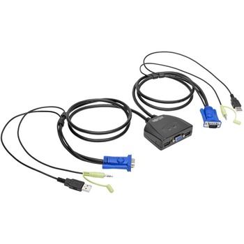 Tripp Lite 2-Port USB/VGA Cable KVM Switch with Audio