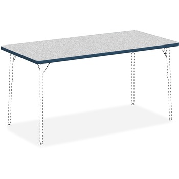 Lorell Classroom Activity Tabletop, 60&quot;W x 30&quot;D x 1.13&quot; Thickness, Assembly Required, Gray Nebula/Blue
