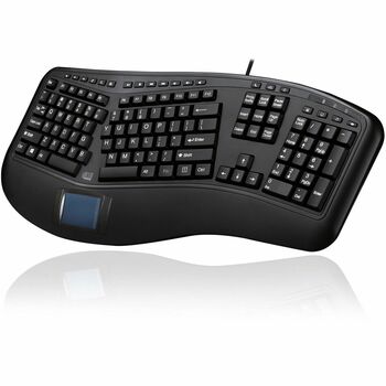 Adesso Tru-Form 450, Ergonomic Touchpad Keyboard, Cable Connectivity, Black