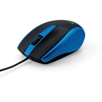Verbatim Corded Notebook Optical Mouse, Blue