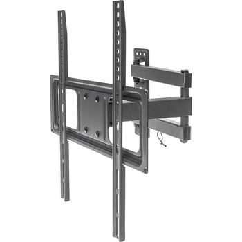 Manhattan Universal Basic LCD Full-Motion Wall Mount - Holds One 32&quot; to 55&quot; Flat-Panel or Curved TV up to 77 lbs. - Black