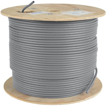 Tripp Lite by Eaton Cat5e 350 MHz Solid Core Plenum-Rated (UTP) PVC Bulk Ethernet Cable, 1000 ft. (304.8 m), Gray