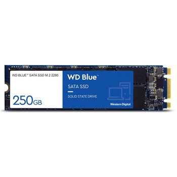 Western Digital Blue 3D NAND 250GB PC SSD, SATA III 6 Gb/s M.2 2280 Solid State Drive