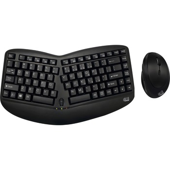 Adesso Tru-Form Media 1150, Wireless Ergo Mini Keyboard &amp; Mouse
