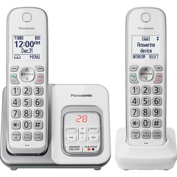 Panasonic KX-TGD532W DECT 6.0 1.93 GHz Cordless Phone, White