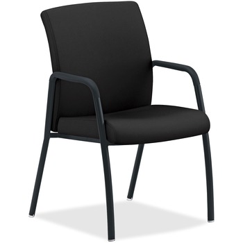 HON Ignition Guest Chair, Fabric/Wood/Polyester/Steel, 23&quot; W x 24&quot; D x 35.5&quot; H, Black