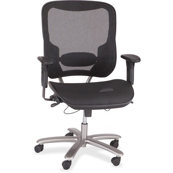 Safco Big &amp; Tall All-Mesh Task Chair, Black, 29.3&quot; Width x 29.8&quot; Depth x 45&quot; Height