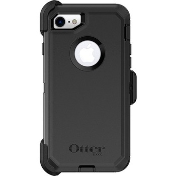 Otterbox Defender Carrying Case for iPhone 7, iPhone 8, Holster, Black