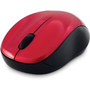 Verbatim Silent Wireless Blue LED Mouse, Red, Blue LED, Wireless, Radio Frequency, Red, USB Type A, Computer, Scroll Wheel