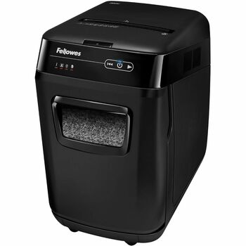 Fellowes AutoMax 200M Micro-Cut Auto Feed 2-in-1 Office Paper Shredder, 200-Sheet Per Pass, Non-continuous Shredder, Micro Cut, 8.50 Gal, Black