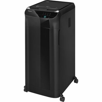 Fellowes AutoMax 550C Auto Feed 2-in-1 Heavy Duty Commercial Paper Shredder with SilentShred, Continuous, Cross Cut, 550 Sheet Per Pass, 22 gal Wastebin Capacity, Black