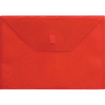 Lion Hook and Loop Closure Poly Envelopes, Letter, 180 Sheet Capacity, Recycled, Red