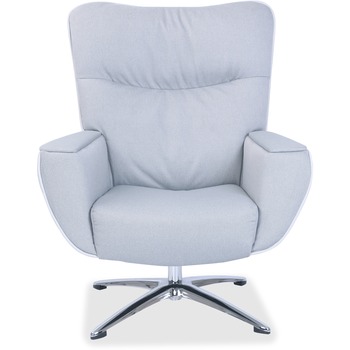 Lorell Argyle Lounge Chair, Fabric, 35.5&quot; W x 34&quot; D x 38&quot; H, Gray