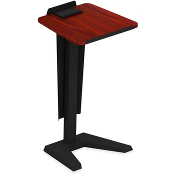 Lorell Lectern, Laminated, U-shaped Base, 45&quot; H x 23&quot; W x 20&quot; D, Assembly Required, Mahogany