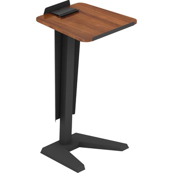 Lorell Lectern, Laminated, U-shaped Base, 45&quot; H x 23&quot; W x 20&quot; D, Assembly Required, Walnut