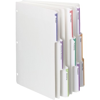 Smead 3-ring Binder Index Dividers, Letter, 8 1/2&quot; Width x 11&quot; Length, White Divider, 25/BX