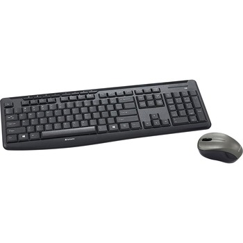 Verbatim&#174; Silent Wireless Mouse and Keyboard, Black, USB Wireless RF Black, USB Wireless RF, Black
