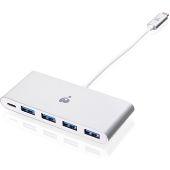 Iogear USB-C to 4 Port USB-A Hub with Power Delivery Pass-Thru, USB Type C
