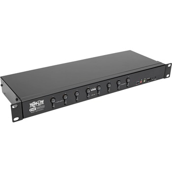 Tripp Lite by Eaton 8-Port DVI/USB KVM Switch with Audio and USB 2.0 Peripheral Sharing, 1U Rack-Mount, 1920 x 1200 (1080p)