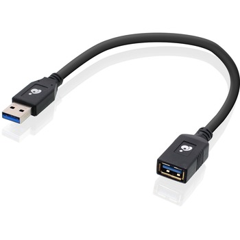 Iogear USB 3.0 Extension Cable Male to Female, 1 &#39;, Black