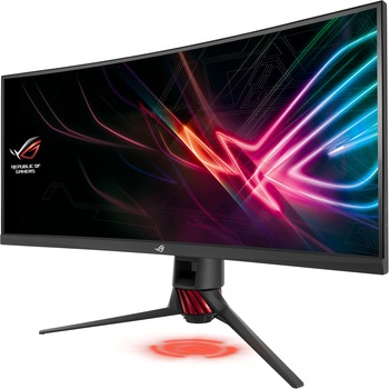 ASUS ROG Strix XG35VQ 35&quot; UW-QHD Curved Screen LED Gaming LCD Monitor, Dark Gray/Red