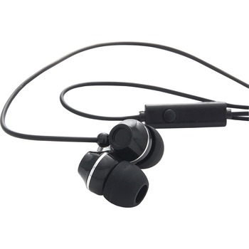 Verbatim Stereo Earphones with Microphone, Stereo, Black, Mini-phone, Wired, Earbud, Binaural, In-ear