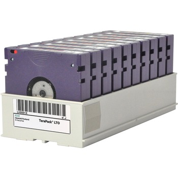 HP LTO-8 Non-custom Labeled Terapack 10 CarbideClean Data Tapes, LTO-8, Labeled, 12 TB (Native) / 30 TB (Compressed), 10 Pack